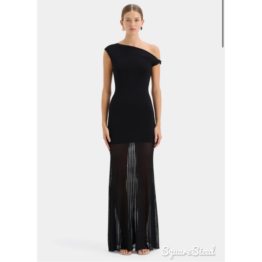 SIR THE LABEL Indigo Twist Dress in Black